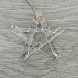 Clear Fused Glass Star Christmas Decoration