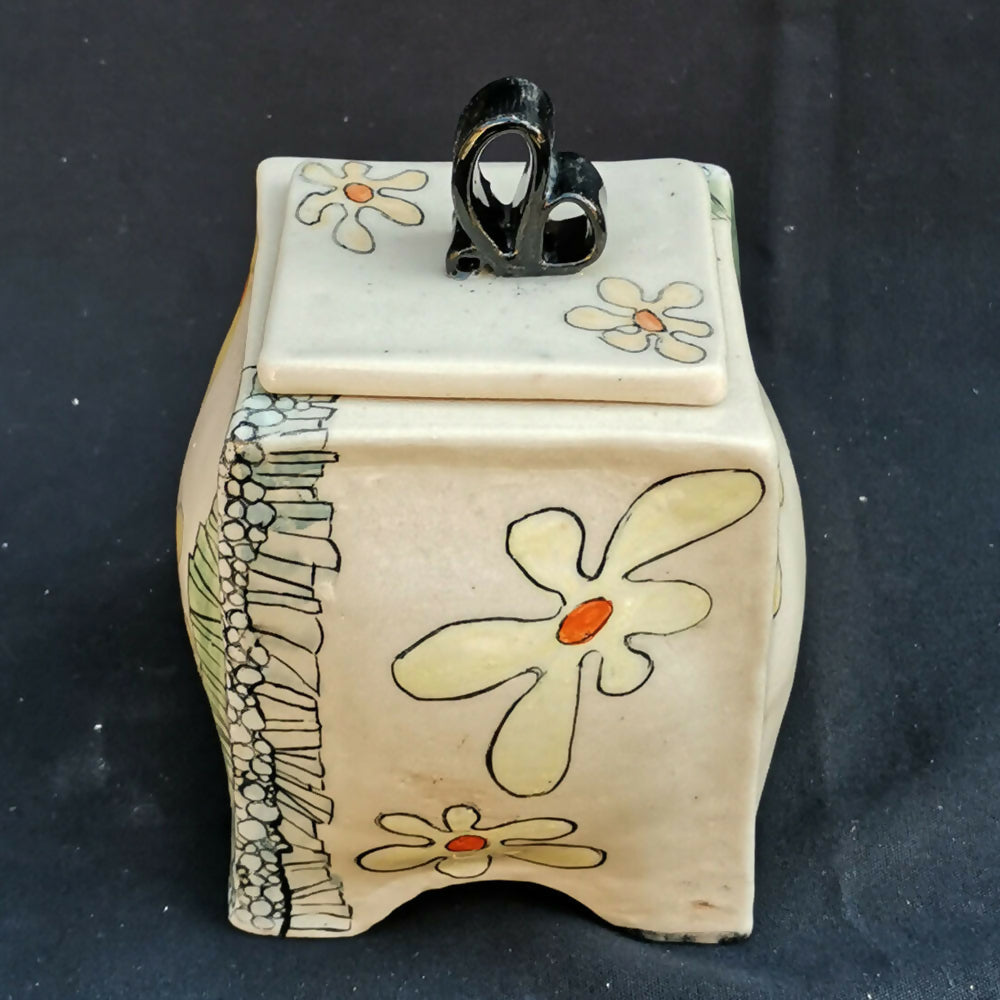 Wonderland Keepsake Box - handmade ceramic