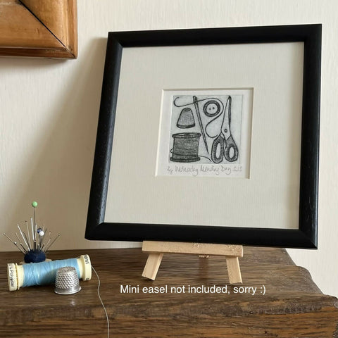 Wednesday Mending Day - Etching Print