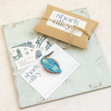 Kingfisher - Hand Painted Brooch
