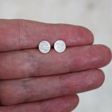 Silver Shimmer Stud Earrings