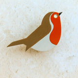 Robin - Hand Painted Brooch