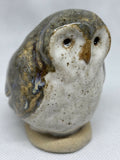 Small Stoneware Owl - Handmade in Devon - Ceramic Sculpture