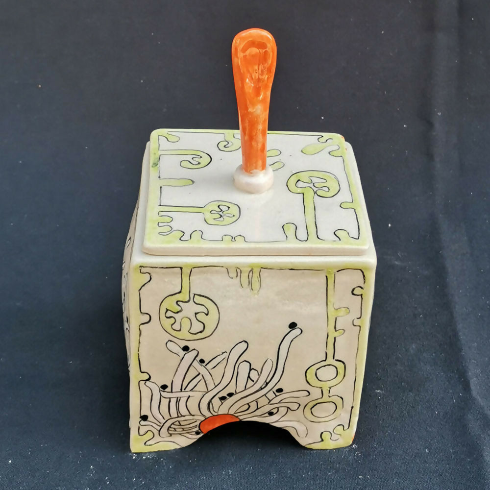 New Beginnings Lidded Jar - handmade ceramic