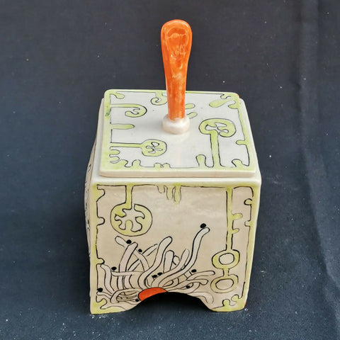 New Beginnings Lidded Jar - handmade ceramic