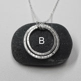 Silver Hoop Pendant Necklace