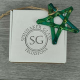 Green Fused Glass Star Christmas Decoration