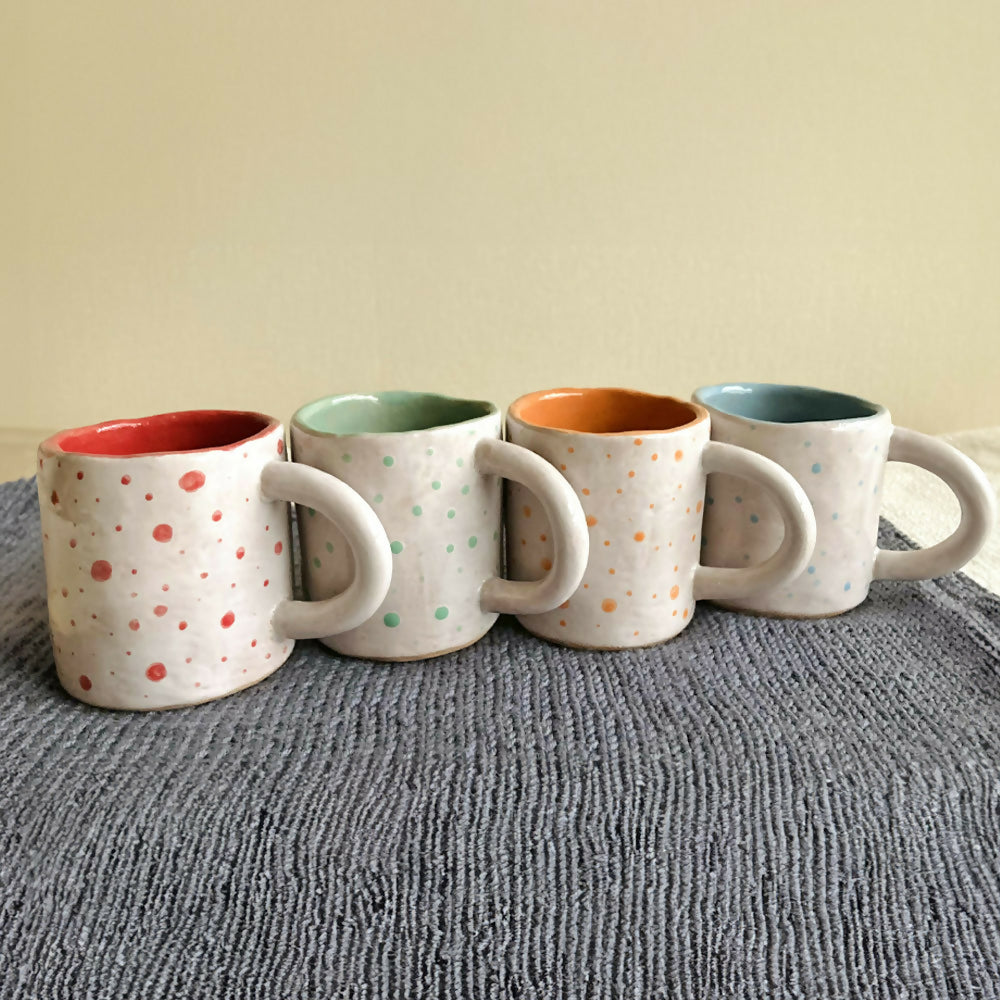 Hand Pinched Set of 4 Espresso Cups