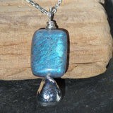 Labradorite Silver Pebble Pendant