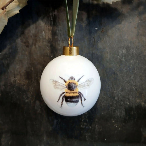 Bee Bauble Decoration - Fine China