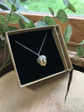 Chunky Silver & Brass Acorn Necklace by Curious Magpie 2