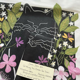 Cat Among the Flowers - Tea Towel