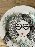 Illustrated Vintage Plate - JOANIE