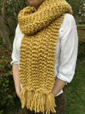 Hand Knitted Chunky Wool Scarf - super soft, cosy and warm