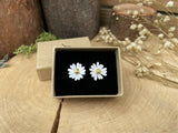 Gold & Silver Large Daisy Stud Earrings by Curious Magpie Jewellery (5)