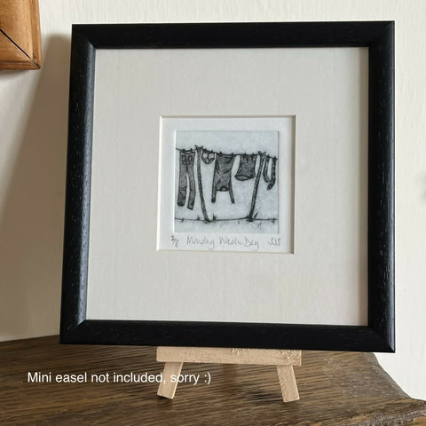 Monday Wash Day - Etching Print