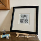 Wednesday Mending Day - Etching Print