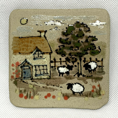 Tile Coaster - Country Scene