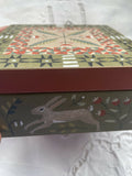 Leaping Hare - Hand Painted Wooden Box
