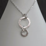 Double Ring Pendant Necklace