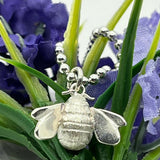 Sterling Silver Bumble Bee Pendant Necklace