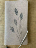 Hand Printed Meadow Grass Notebook - Monotype