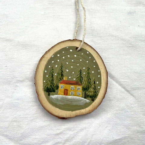 Forest House - Hand Painted Wooden Hanging Decoration