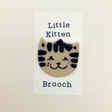 Kitten Brooch - Ceramic