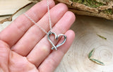 Silver Twig Heart Necklace by Curious Magpie 6