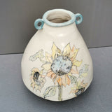 Sunflowers Flagon Vase - handmade ceramic