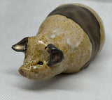 Friendly Stoneware Pig - Handmade Ceramic