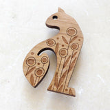 Art Deco Cat Brooch