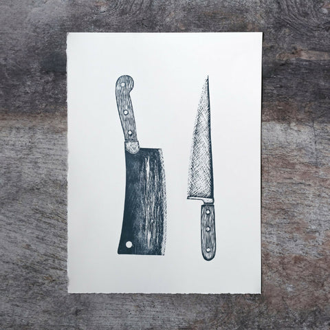Knife & Cleaver Limited Edition Lino Art Print