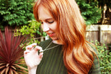 Curious Magpie Silver Acorn Necklace worn 2