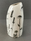Garden Sketchbook Vase - handmade ceramic