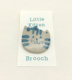 Kitten Brooch - Ceramic