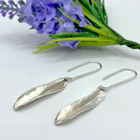 Leaf Earrings - Sterling Silver