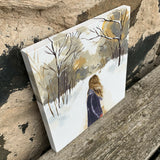 The Wood In Winter - Original Painting On Wood