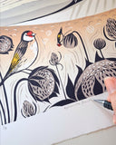 Afternoon Feast - Original Lino Print