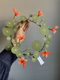 Nasturtium Wreath - Paper Sculpture