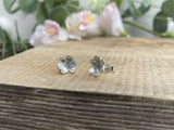 Silver Blossom Stud Earrings by Curious Magpie Jewellery 1