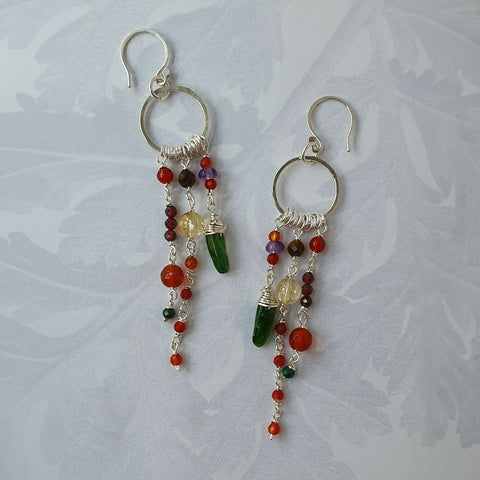 Earth Treasure Gemstone Earrings - Russet