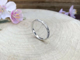 Silver Narrow Tree Bark Ring by Curious Magpie Jewellery (1)