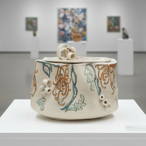 Wonderland Lidded Pot - handmade ceramic