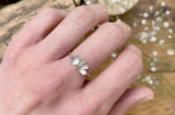 Silver Petal Arc Ring by Curious Magpie Jewellery (2)
