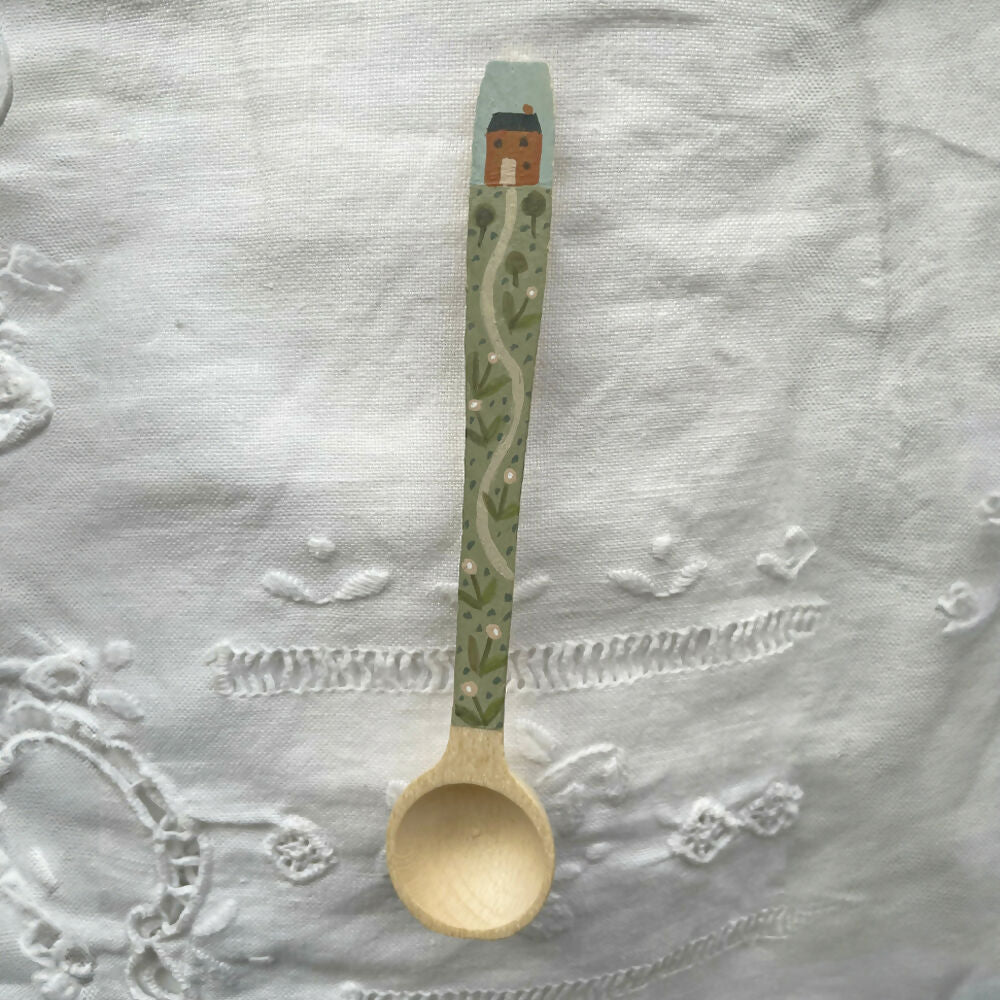 Red House - Hand Painted Wooden Spoon