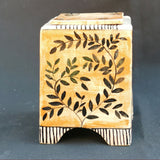 Autumn Leaves Keepsake Pot - handmade ceramic