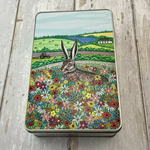 Hare in a Wildflower Meadow - Tin