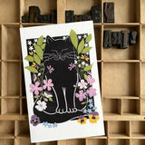 Cat Among the Flowers Notebook
