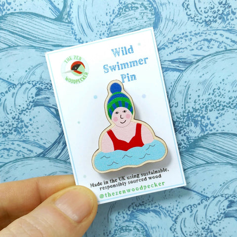 Wild Swimmer Pin Badge